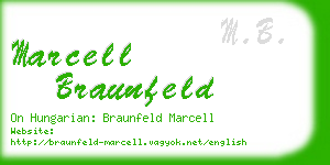 marcell braunfeld business card
